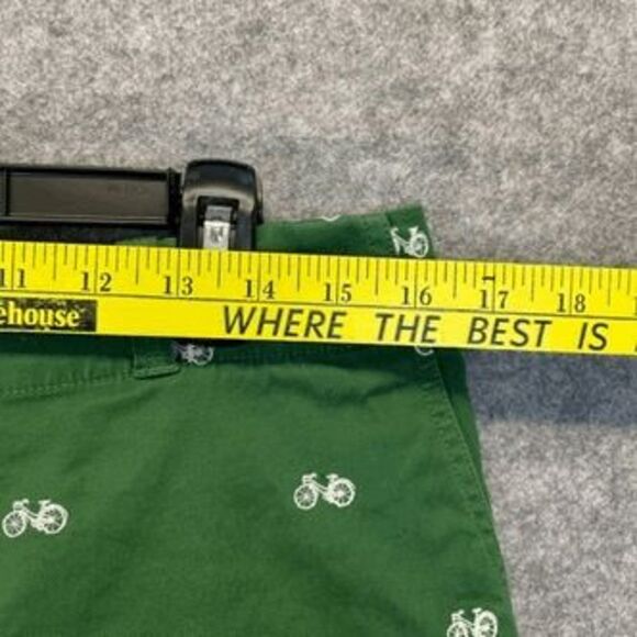 TALBOTS 10P Green Bicycle Embroidered Bermuda Shorts Cotton Stretch Petites - Picture 11 of 16
